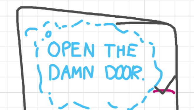 A panel from I've Been Everywhere, Man, episode nine of the Board Boards object show by Furretwalk/WalkingFurret.